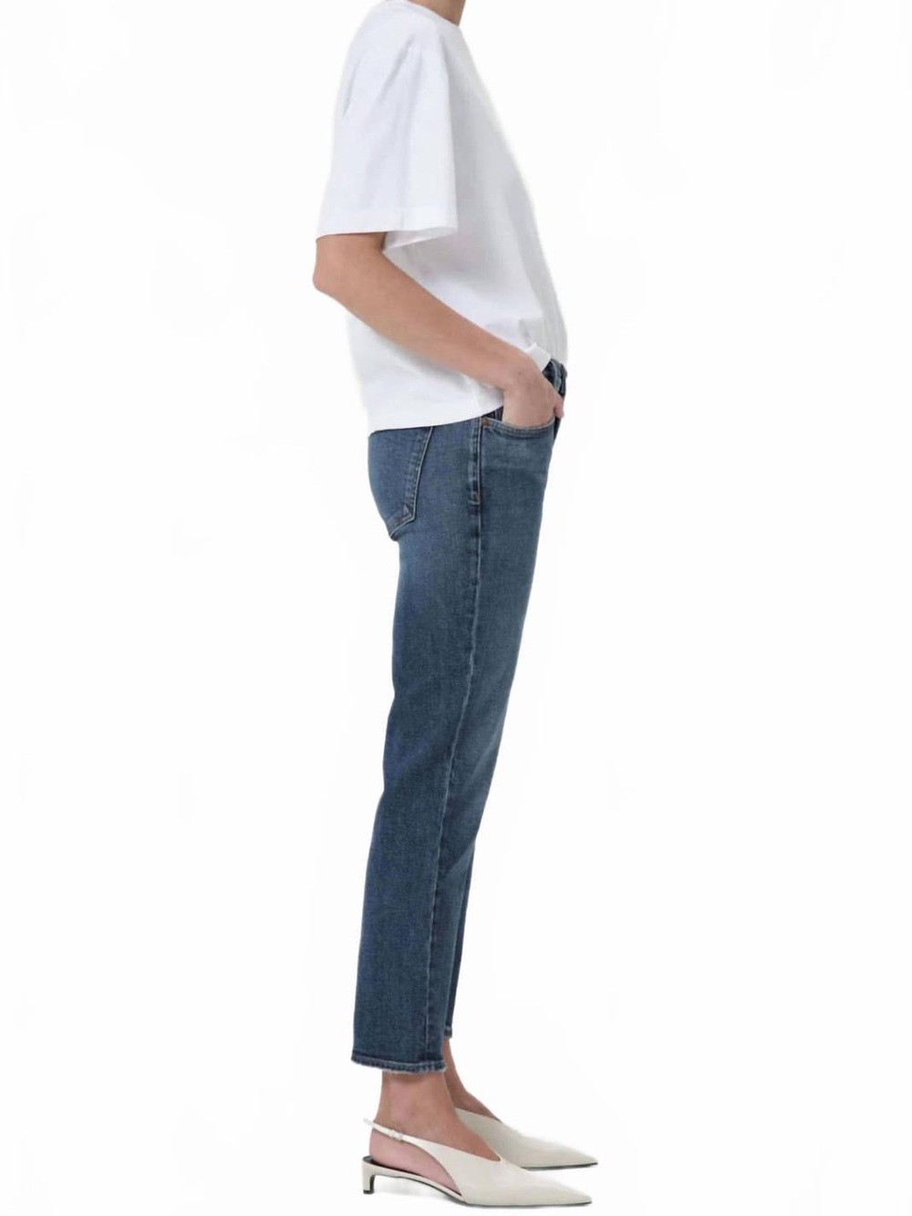 AGOLDE Kye Mid Rise Straight Crop Jeans in Control Size 27 - Picture 3 of 15